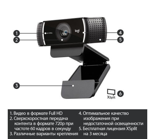 Веб-камера/ Logitech C922 Pro Stream Webcam